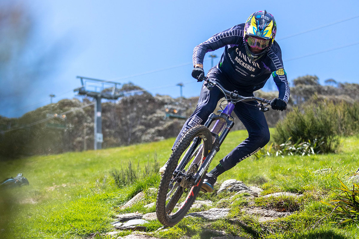 Jack Moir riding at Thredbo MTB